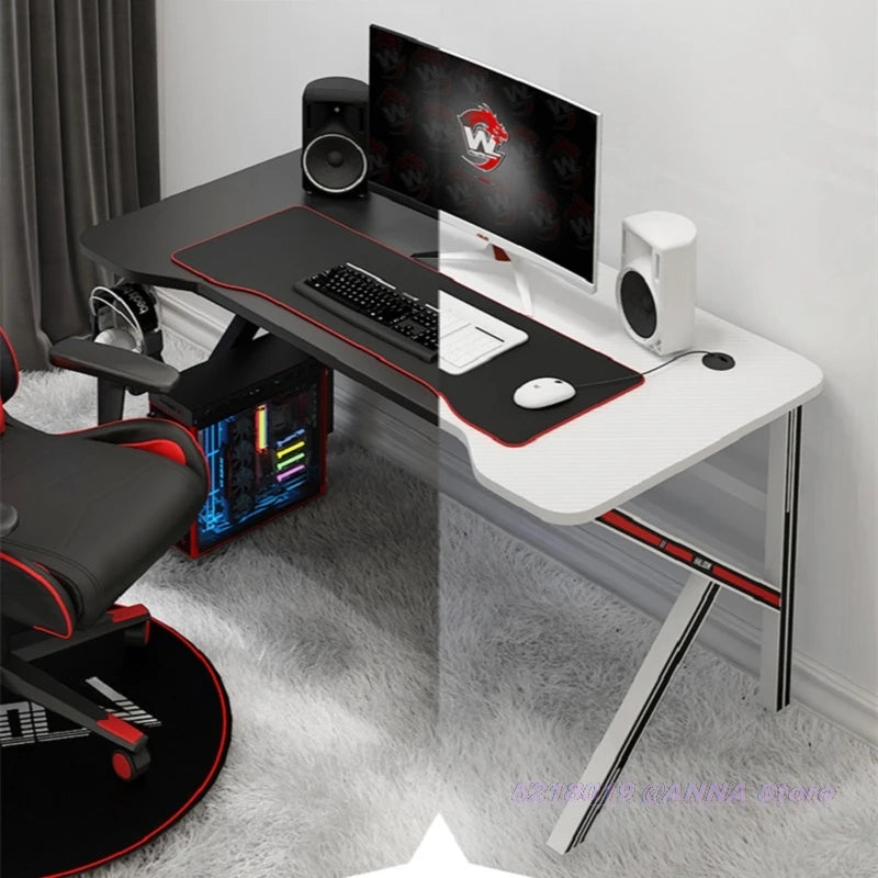 100X60X75Cm K Game Table White Computer Table Household Simple Desktop Office Working Desk Black Gaming Table Useful Small Desk