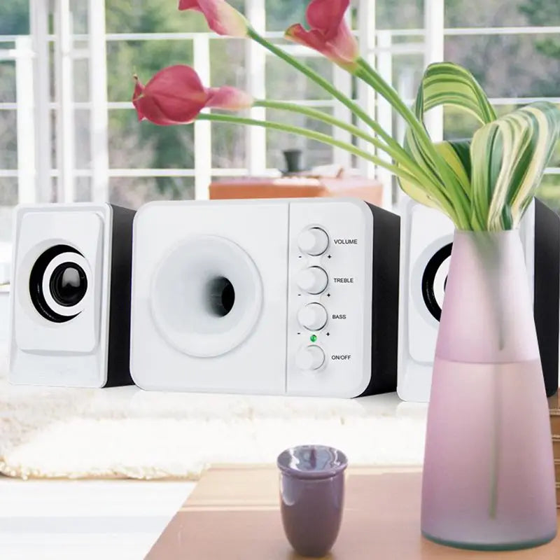 2.1 Usb-Powered Desktop Speakers, Knob Control, Computer Stereo Speaker with Subwoofer Gaming and Multimedia PC Speakers