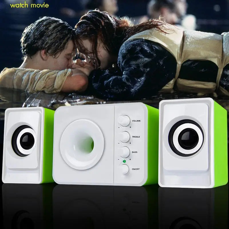 2.1 Usb-Powered Desktop Speakers, Knob Control, Computer Stereo Speaker with Subwoofer Gaming and Multimedia PC Speakers