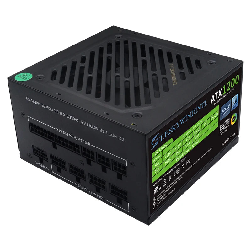 PCIE 5.0 1200W PC Power Supply Full Modular PSU for Power Source 1200W WATT Power Supply ATX PC PSU GPU Gaming Graphics