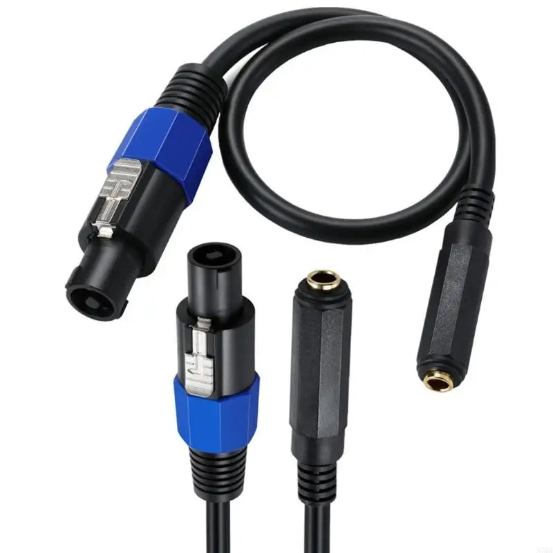 A70B 1/4 TS Female to Speakon Male Speaker Cables Speakon to 6.35Mm Mono Adapter Speaker Plug Adapter 1/4" to Twist Lock