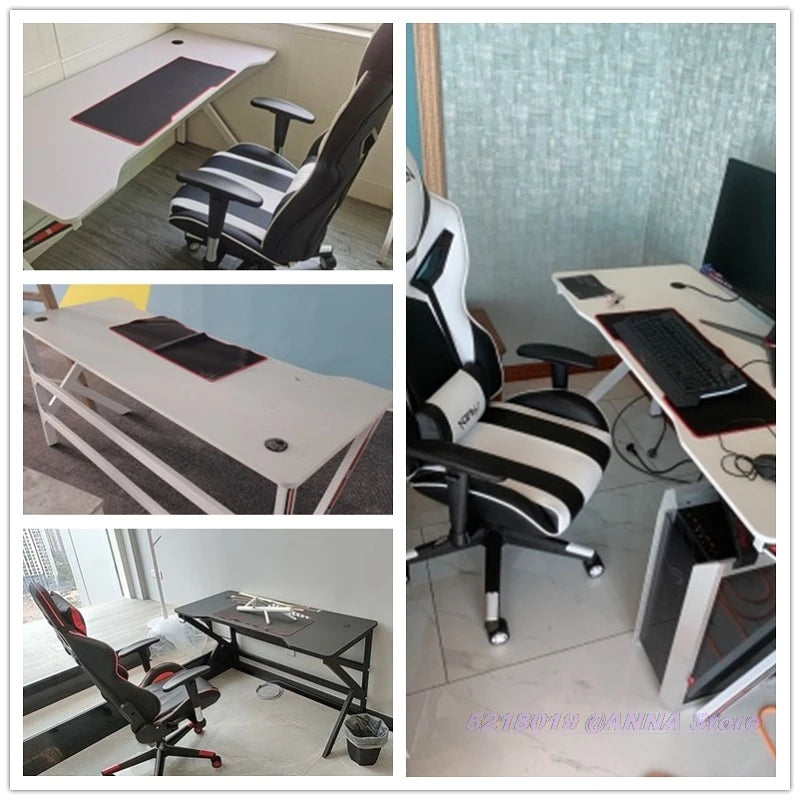 100X60X75Cm K Game Table White Computer Table Household Simple Desktop Office Working Desk Black Gaming Table Useful Small Desk