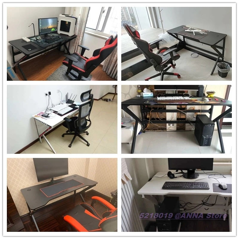 100X60X75Cm K Game Table White Computer Table Household Simple Desktop Office Working Desk Black Gaming Table Useful Small Desk