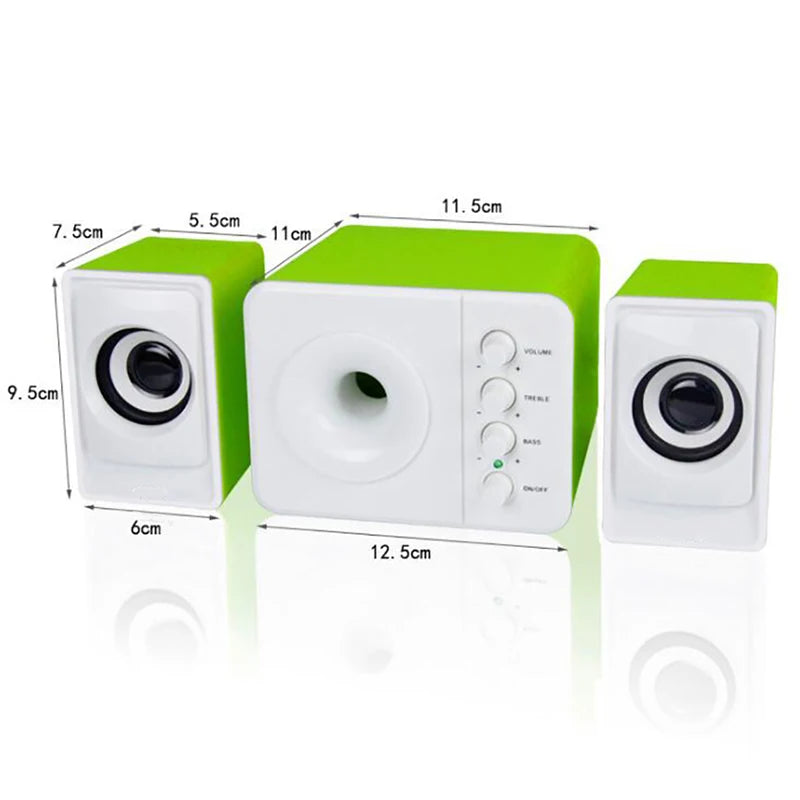 2.1 Usb-Powered Desktop Speakers, Knob Control, Computer Stereo Speaker with Subwoofer Gaming and Multimedia PC Speakers