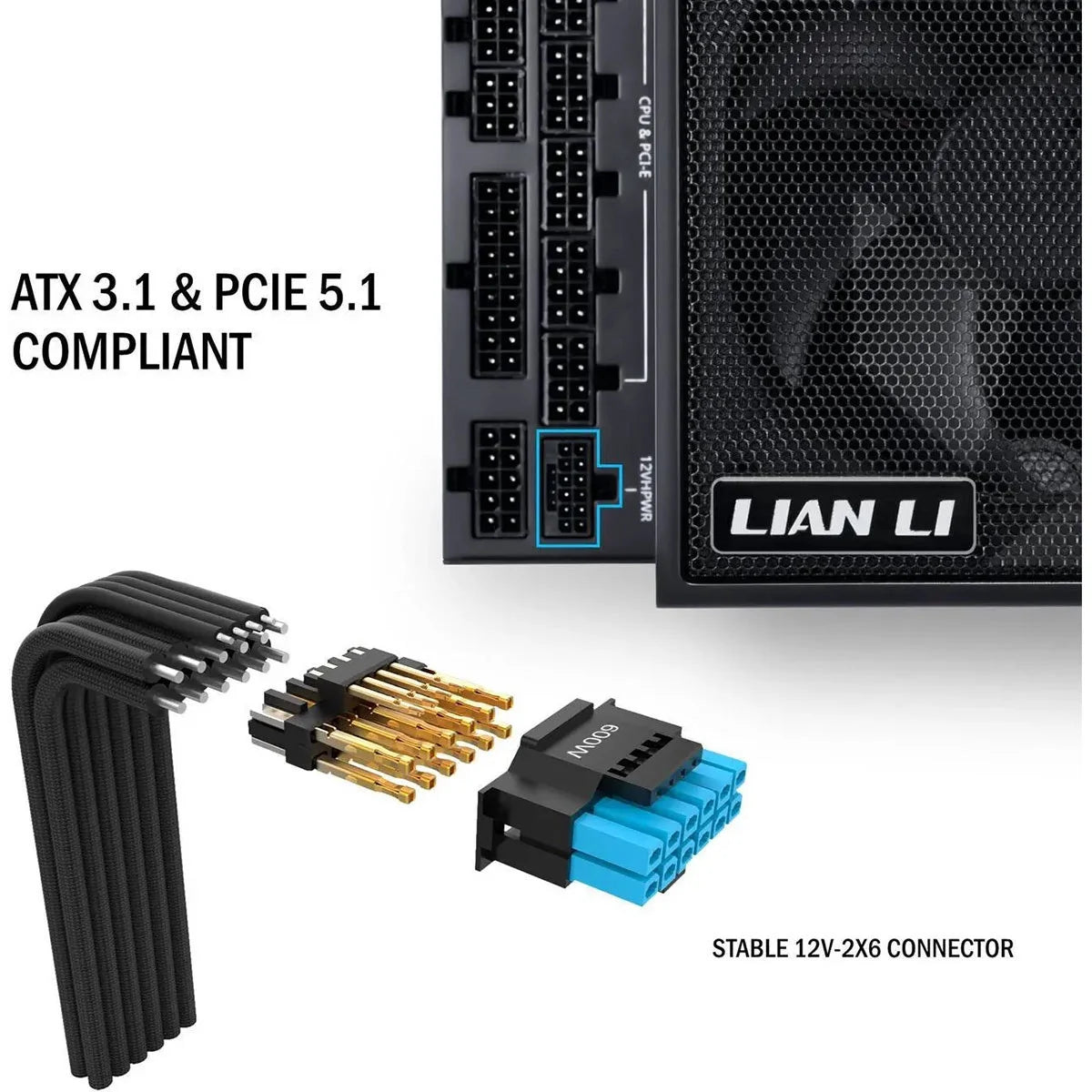 LIAN LI Edge Series EG0850 Black, 850W ATX12V V3.1, 80 plus GOLD Certified , Full Modular Power Supply
