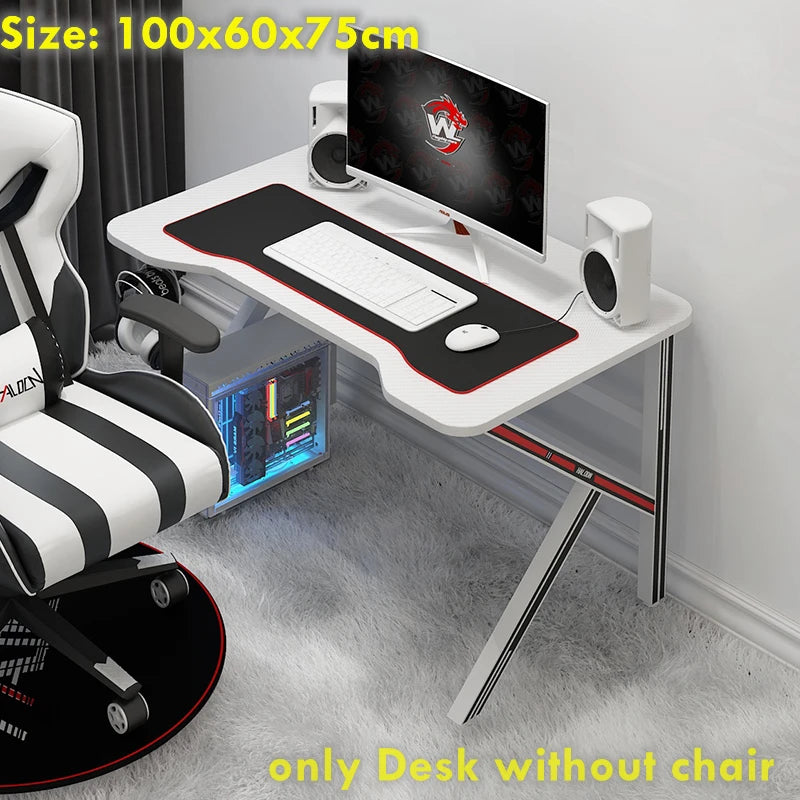 100X60X75Cm K Game Table White Computer Table Household Simple Desktop Office Working Desk Black Gaming Table Useful Small Desk