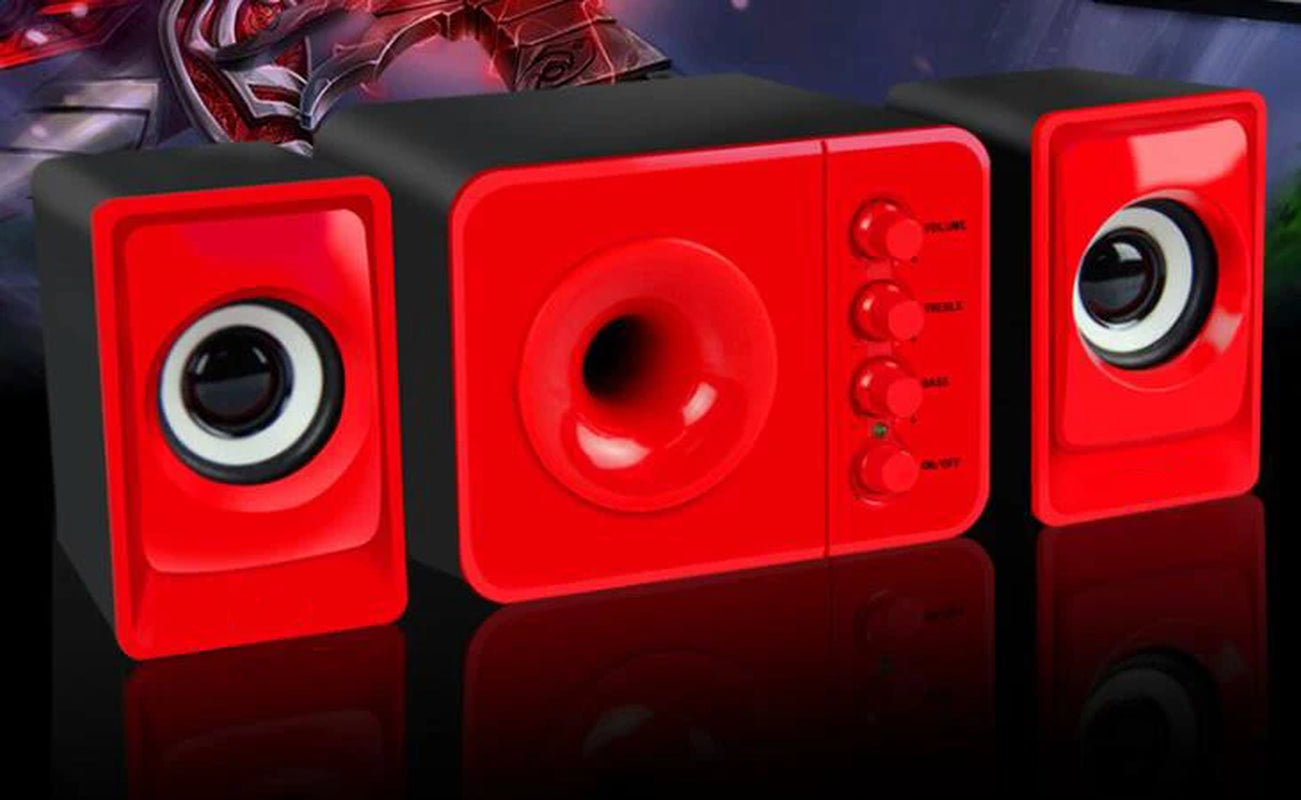 2.1 Usb-Powered Desktop Speakers, Knob Control, Computer Stereo Speaker with Subwoofer Gaming and Multimedia PC Speakers