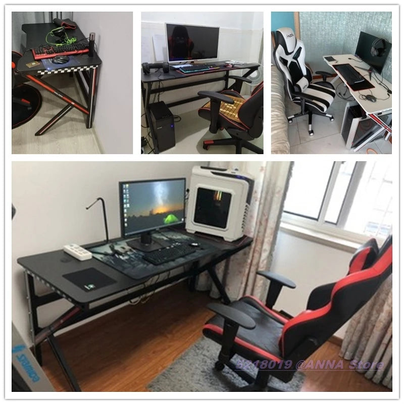 100X60X75Cm K Game Table White Computer Table Household Simple Desktop Office Working Desk Black Gaming Table Useful Small Desk