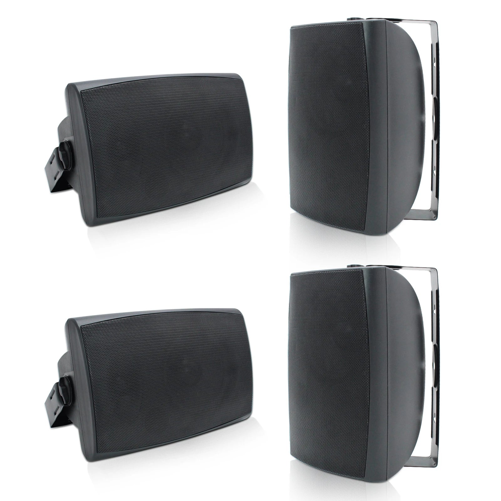 4PCS 6.5‘’ 800W Outdoor Bluetooth Speakers Wired Waterproof with Multifunctional Amplifier Wall Mount Speakers for Patio