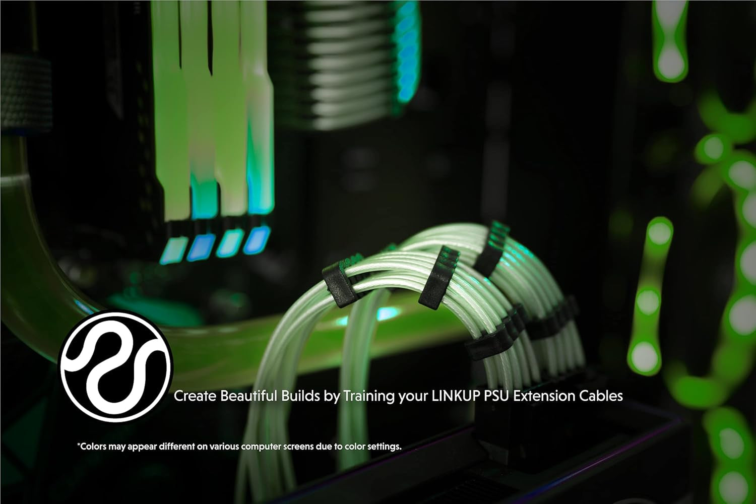 - 30Cm 8P(4+4) CPU PSU Cable Extension 18AWG Oxygen Free Copper (OFC) Teflon Jacket Custom Mod PC W/Combs | Single Pack | 300Mm - Green