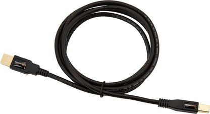 USB-A to USB-B 2.0 Cable for Printer or External Hard Drive, Computer Compatible, Gold-Plated Connectors, Black, 6 Foot