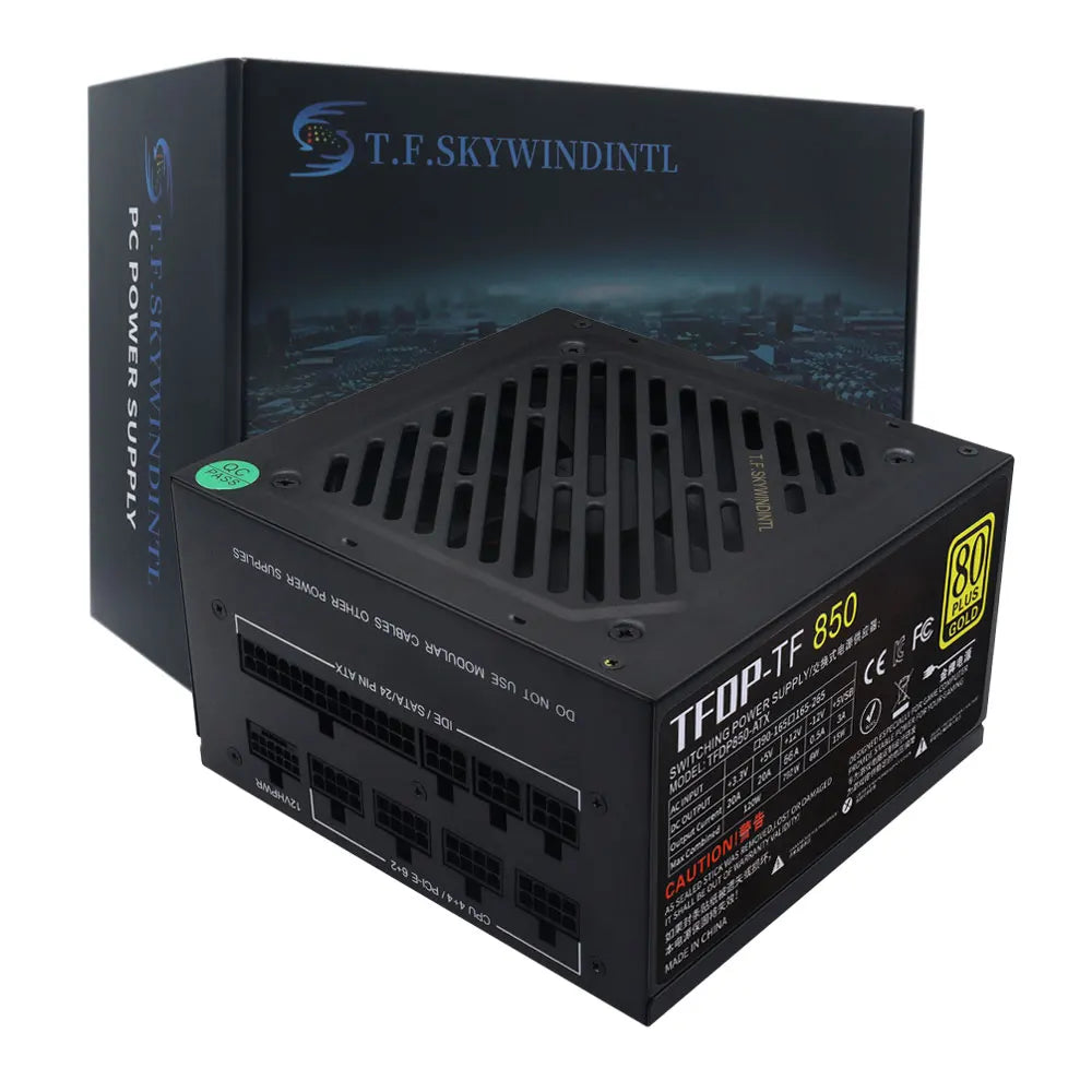 850W PSU ATX 3.0 PCIE 5.0 80 plus Gold Fully Modular Power Supply 100-240V Gaming PSU