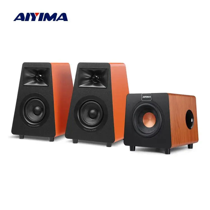 2.1 Channel Bluetooth Speaker + 800X Subwoofer Hifi Home Sound Theater Wood Speakers Combination DIY Bookshelf Speakers