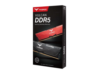 Team T-Force Vulcan 32GB (2 X 16GB) 288-Pin PC RAM DDR5 5600 (PC5 44800) Desktop Memory Model FLRD532G5600HC36BDC01