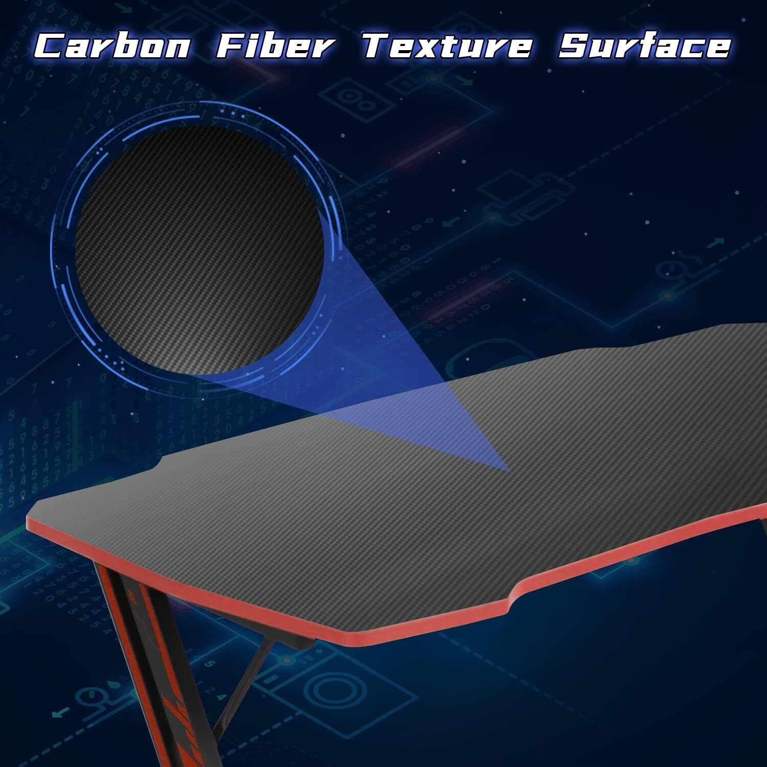 39.4" Gaming Desk Computer Gaming Writing Table Modern Ergonomic Racing Style