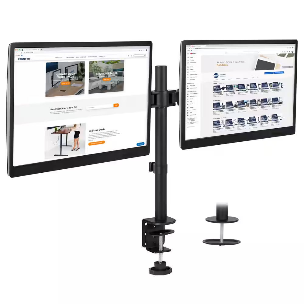 Full Motion Dual Monitor Desk Mount Fits 32 In. Monitors