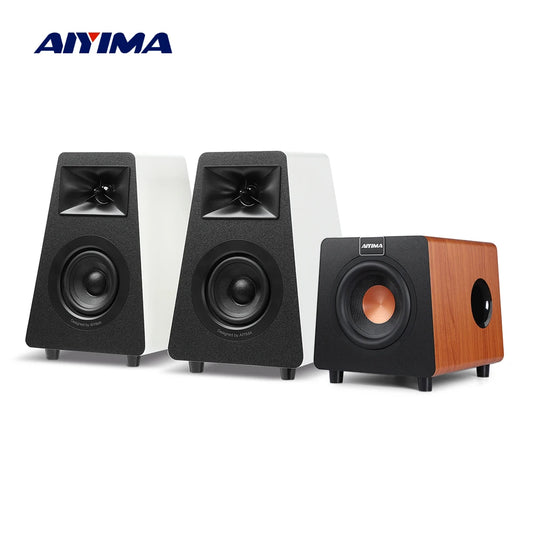 2.1 Channel Bluetooth Speaker + 800X Subwoofer Hifi Home Sound Theater Wood Speakers Combination DIY Bookshelf Speakers