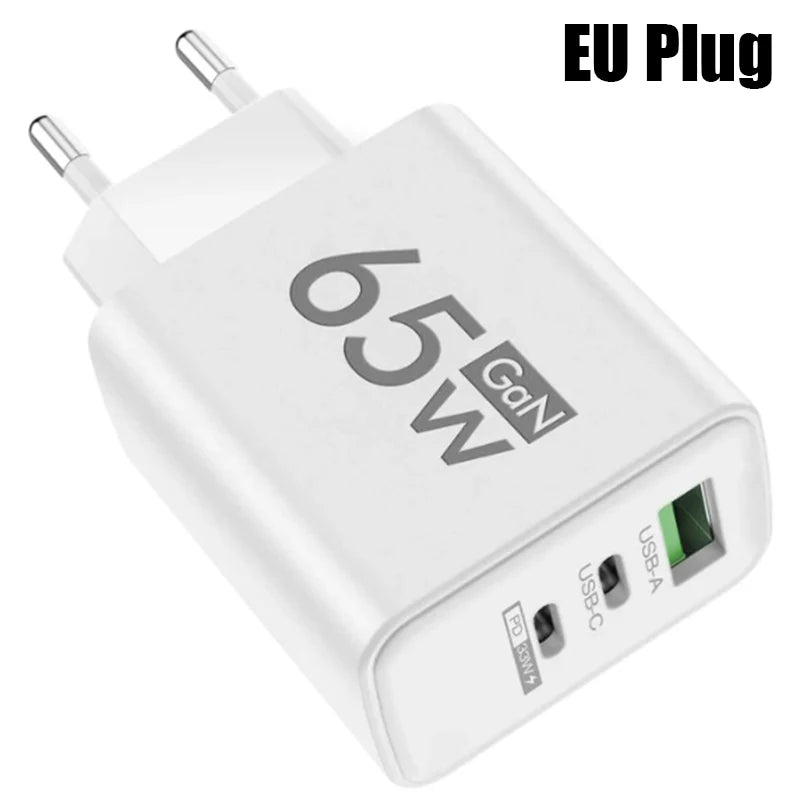 Gan Fast Charging USB Type C Charger PD 3.0 Quick Charge Wall for Phone Adapter for Iphone 15 Xiaomi Huawei Samsung Oneplus