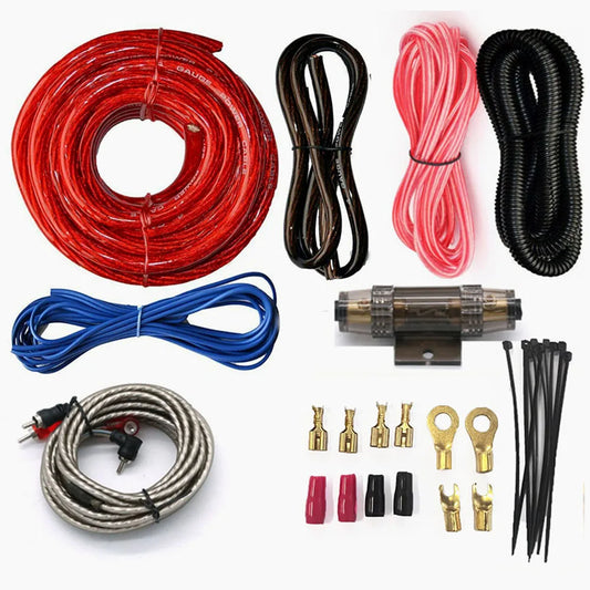 2300W 4 Gauge Gauge Cable Kit Audio Subwoofer AMP RCA Power Cable Wire RCA Fuse Subwoofer Vehicle Modification Parts