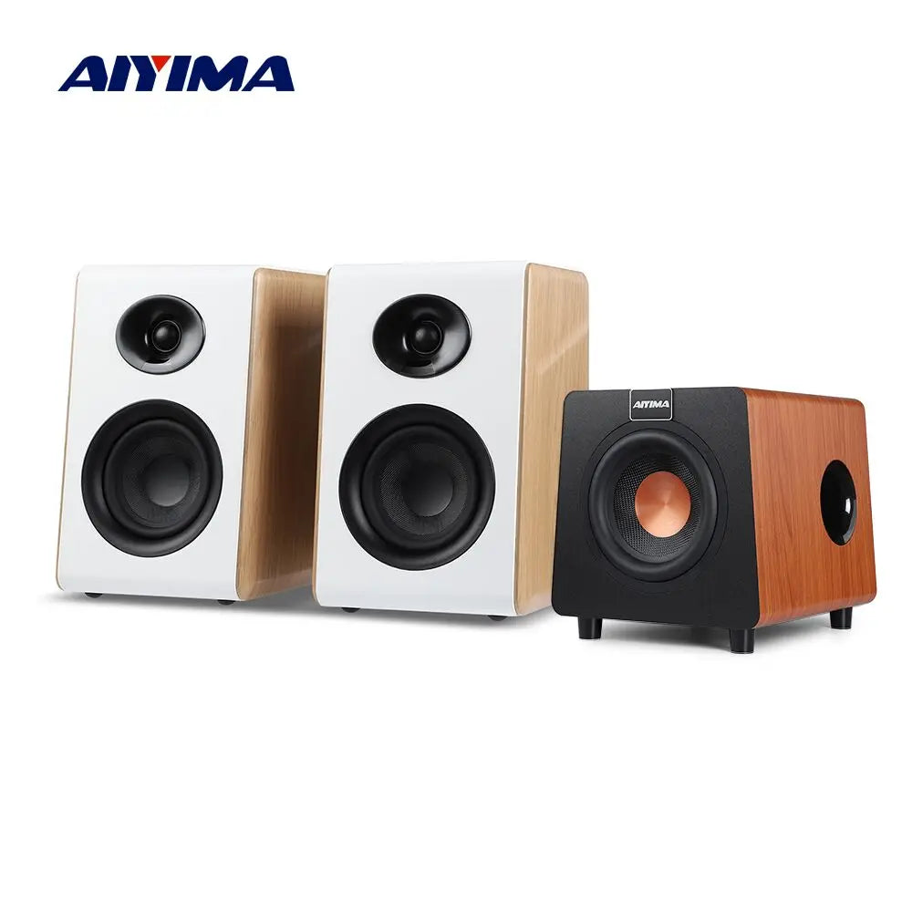2.1 Channel Bluetooth Speaker + 800X Subwoofer Hifi Home Sound Theater Wood Speakers Combination DIY Bookshelf Speakers