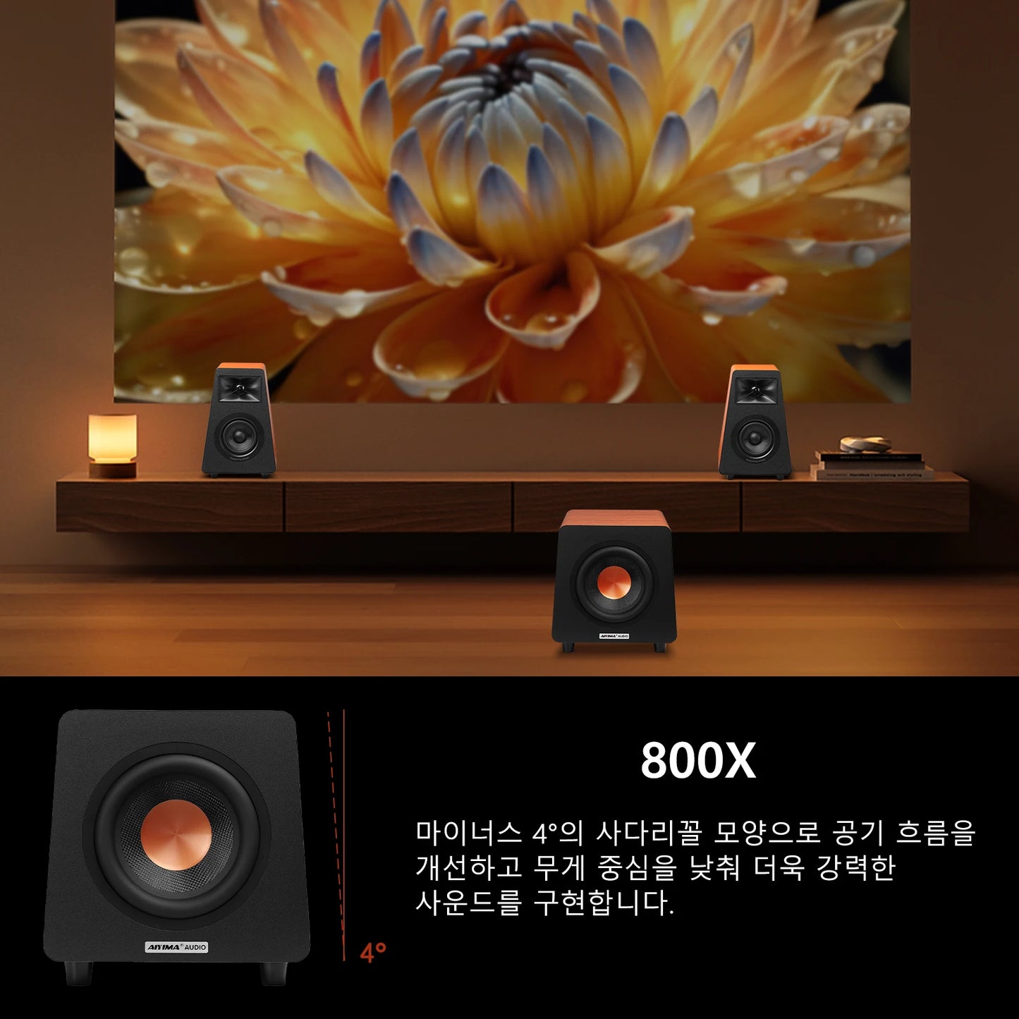 2.1 Channel Bluetooth Speaker + 800X Subwoofer Hifi Home Sound Theater Wood Speakers Combination DIY Bookshelf Speakers