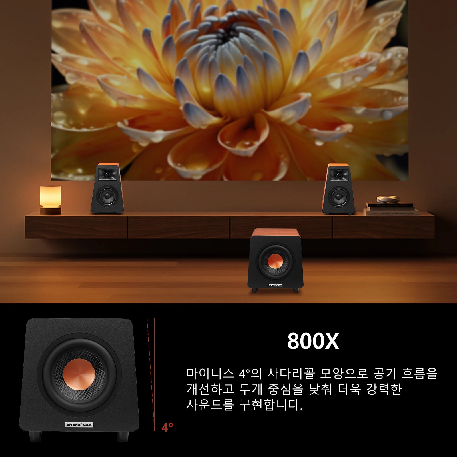 2.1 Channel Bluetooth Speaker + 800X Subwoofer Hifi Home Sound Theater Wood Speakers Combination DIY Bookshelf Speakers