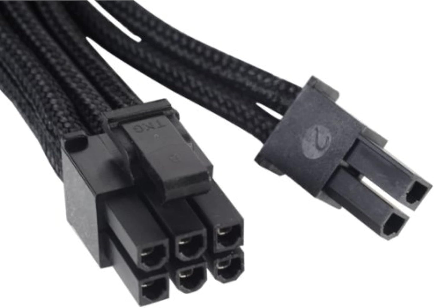 Black Sleeved PSU Cable for One PCI-E 8Pin (6+2) PP06B-2PCIE55