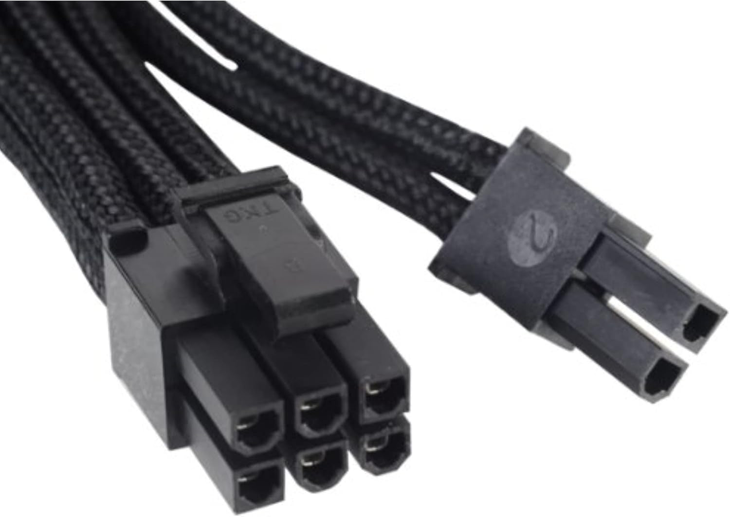 Black Sleeved PSU Cable for One PCI-E 8Pin (6+2) PP06B-2PCIE55