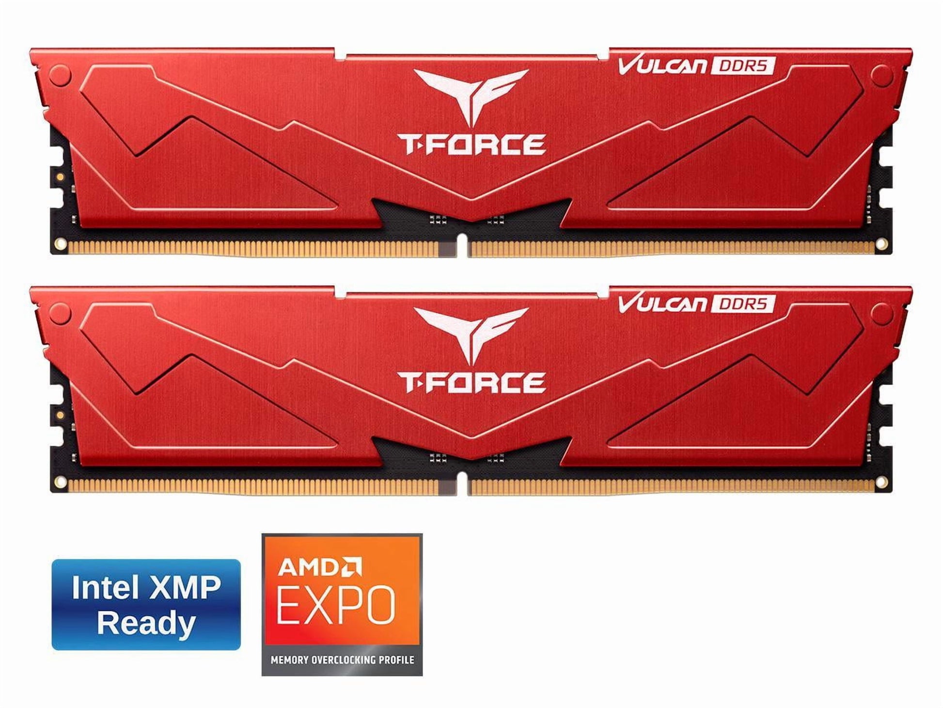 Team T-Force Vulcan 32GB (2 X 16GB) 288-Pin PC RAM DDR5 5600 (PC5 44800) Desktop Memory Model FLRD532G5600HC36BDC01