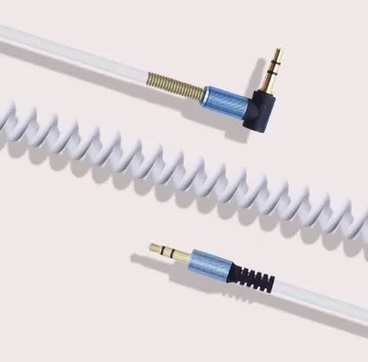 3.5 Jack Aux Cable 3.5Mm Car Spring Audio Cable Gold Plated Jack Male to Male Speaker Cables for Headphone Speaker