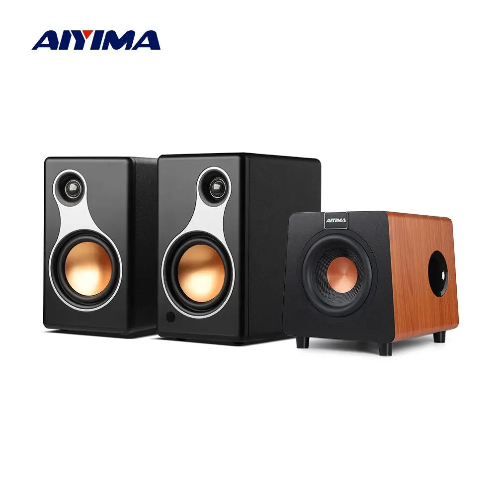 2.1 Channel Bluetooth Speaker + 800X Subwoofer Hifi Home Sound Theater Wood Speakers Combination DIY Bookshelf Speakers