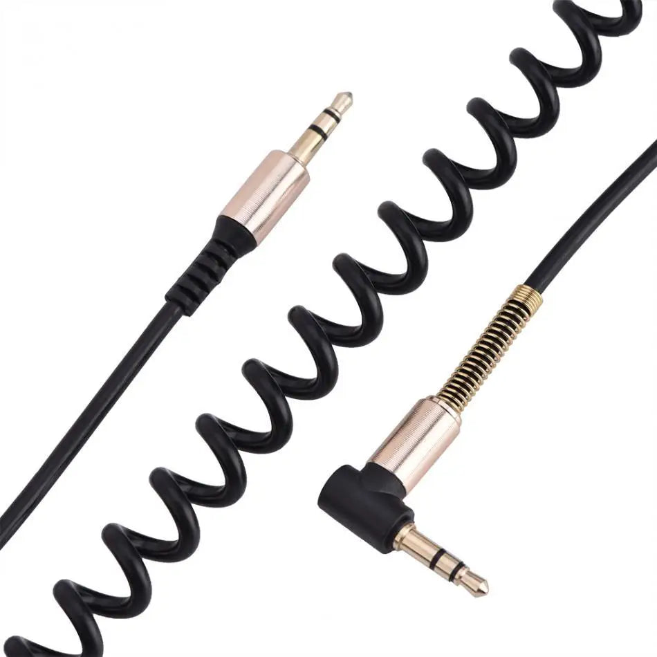 3.5 Jack Aux Cable 3.5Mm Car Spring Audio Cable Gold Plated Jack Male to Male Speaker Cables for Headphone Speaker