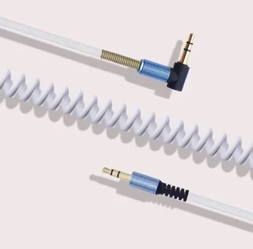 3.5 Jack Aux Cable 3.5Mm Car Spring Audio Cable Gold Plated Jack Male to Male Speaker Cables for Headphone Speaker
