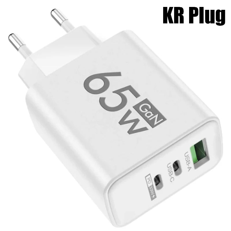 Gan Fast Charging USB Type C Charger PD 3.0 Quick Charge Wall for Phone Adapter for Iphone 15 Xiaomi Huawei Samsung Oneplus