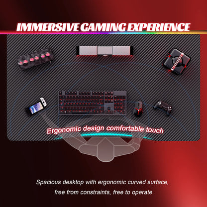 32 Inch Gaming Desk, Ergonomic Gamer Table, Gamer Workstations for Adult and Teen, Black