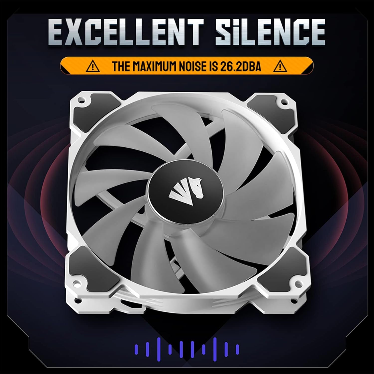 140Mm Argb Pwm Fan, Triple Computer Case Fan with Advanced Hydraulic Bearing for Silent Operation, Standard 140 Mm Case Fan with 3 Pin Interface(3Pack White)