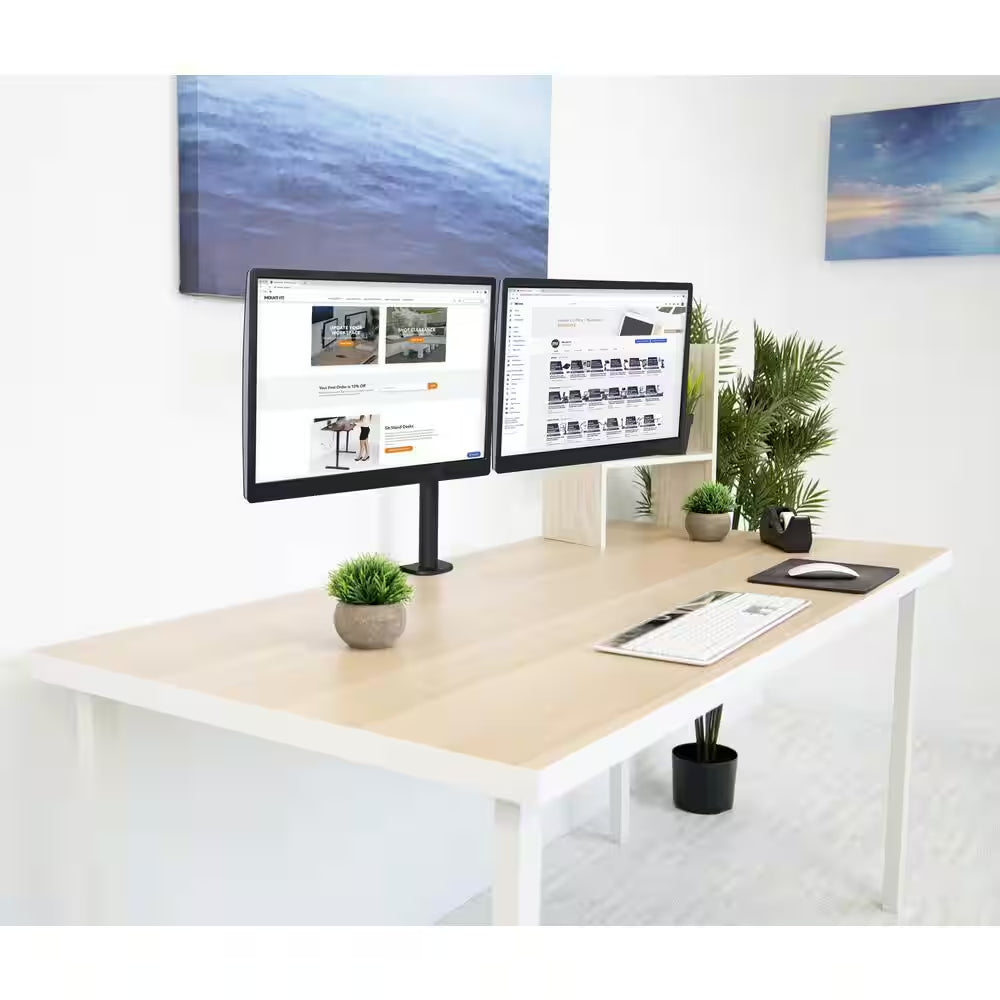 Full Motion Dual Monitor Desk Mount Fits 32 In. Monitors