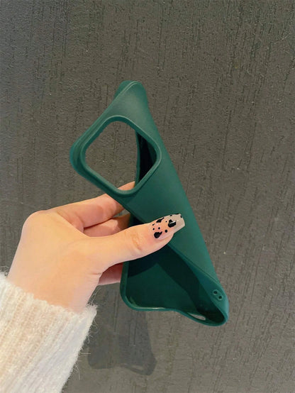 Large Pore Olive Green Candy Solid Color Phone Protective Case, Matte Creative Shockproof Phone Cover Compatible with Apple 11 12 13 14 15 16 plus 13 Pro Max XR 16 14 plus 14 Pro Max 13 Pro Mini Waterproof Anti-Fall Scratch Resistant