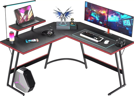 Escritorio Mesa Gamer Para PC Computadora En Forma De L Moderno Negro 51"