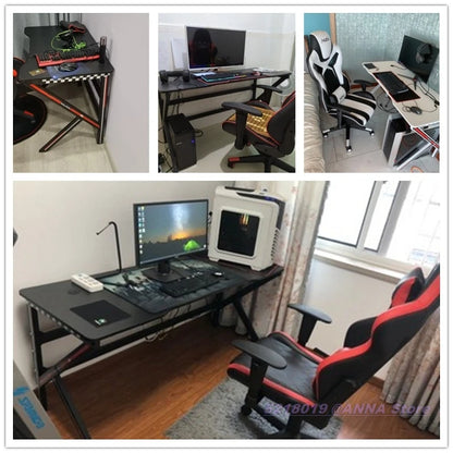 100X60X75Cm K Game Table White Computer Table Household Simple Desktop Office Working Desk Black Gaming Table Useful Small Desk