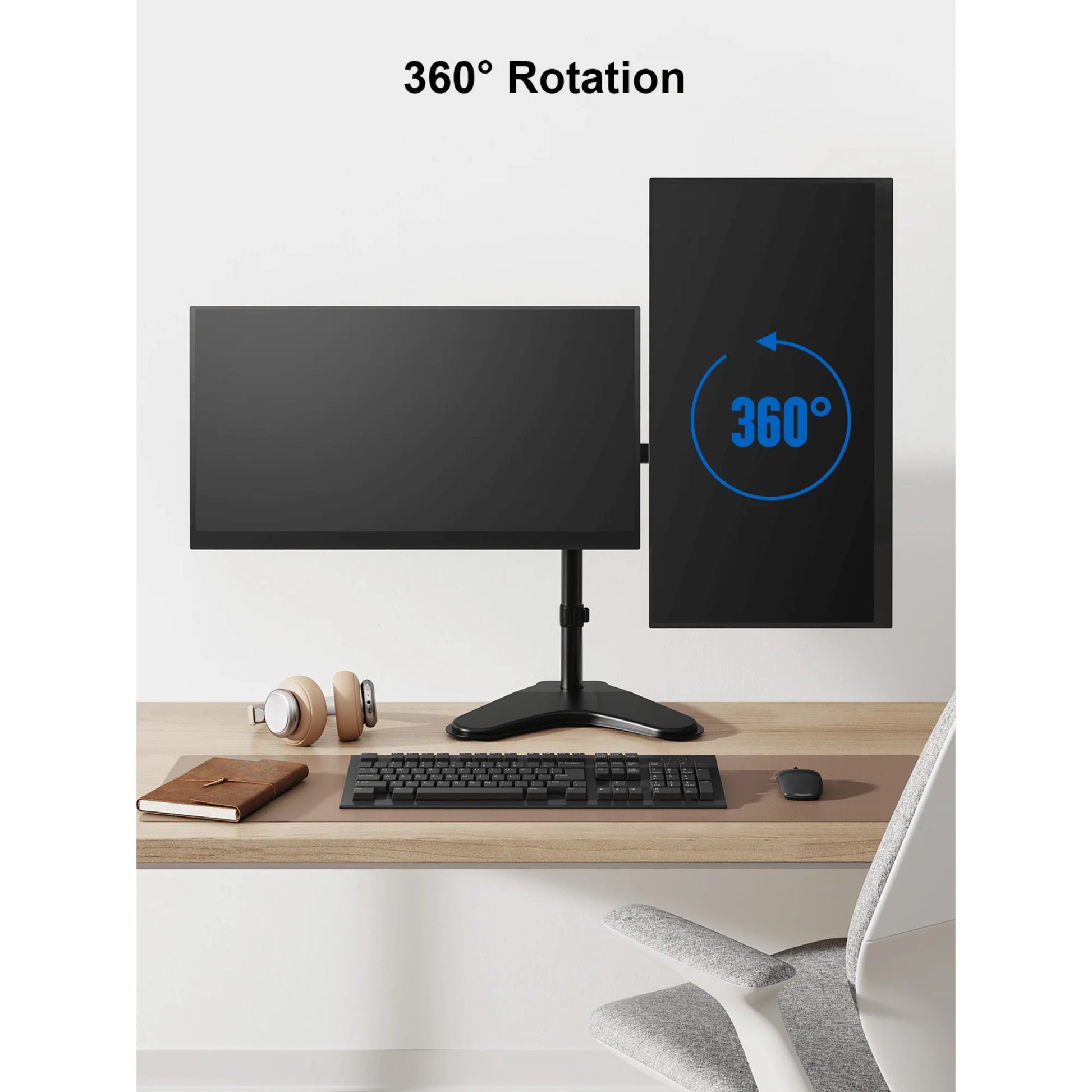 Ergoav Motion Desk Stand for Dual Monitors 13" to 32"